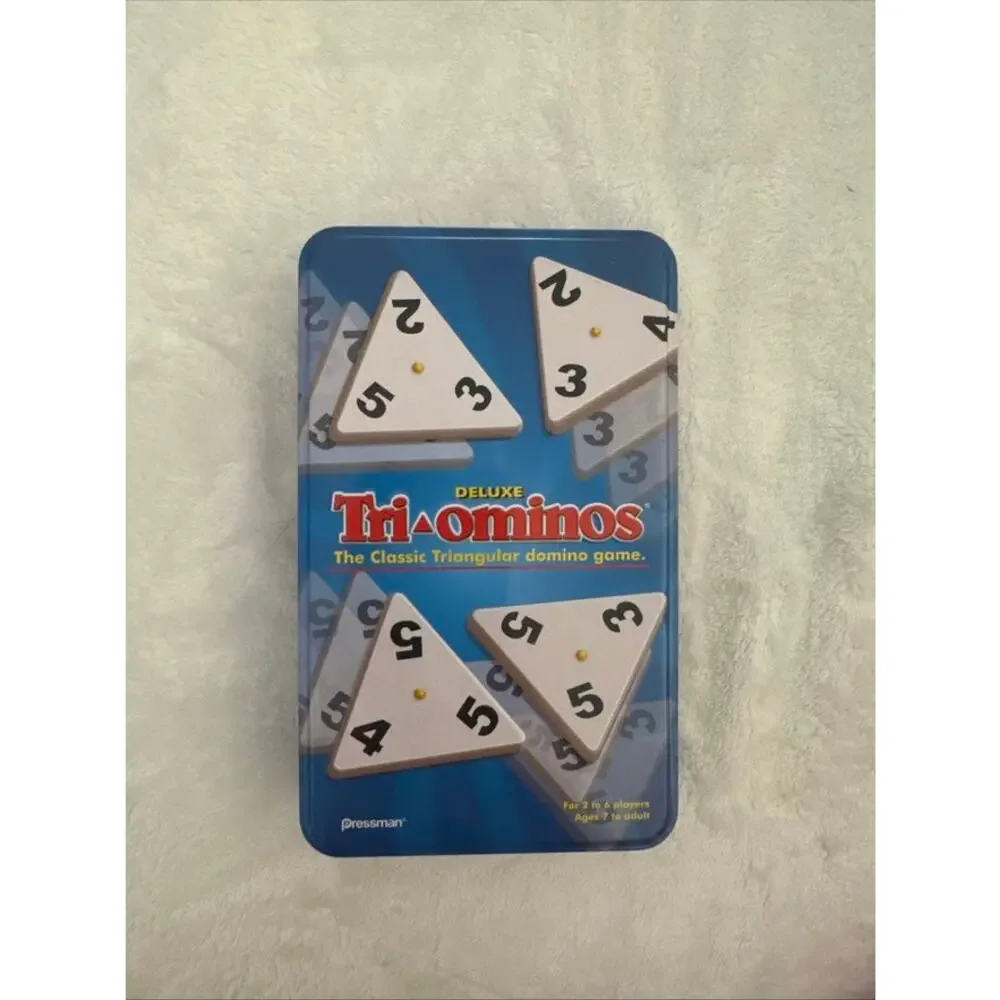Deluxe Tri-Ominos Pressman 2011 Game - Complete 56 Tiles and instructions